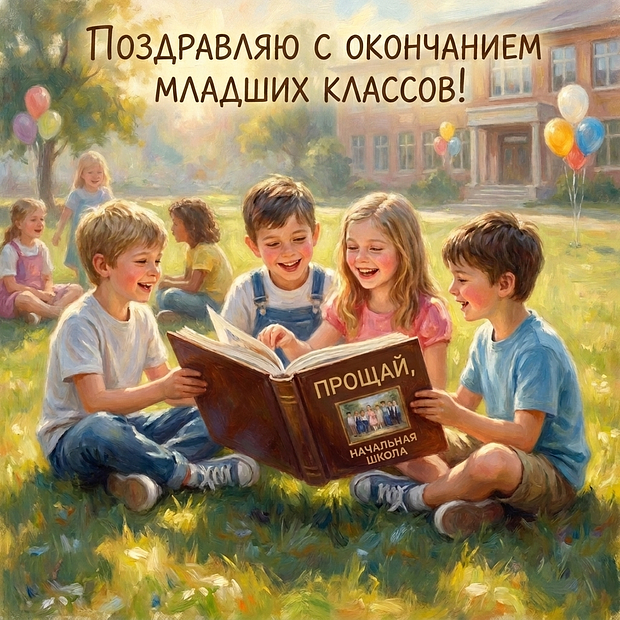 Картинка с теплыми словами на выпускной в начальной школе