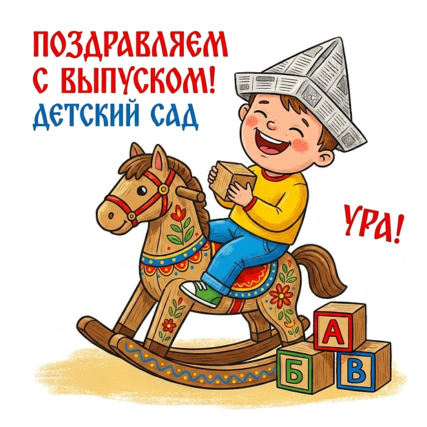 Бесплатная открытка на выпускной из детского сада