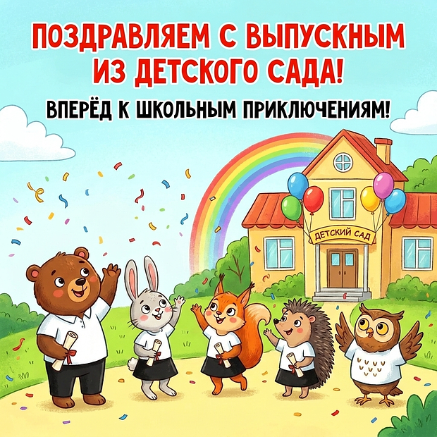 Картинка с теплыми словами на выпускной из детского сада