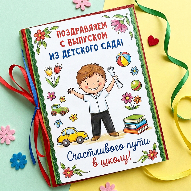 Скачать бесплатно открытку с выпускным из детского сада