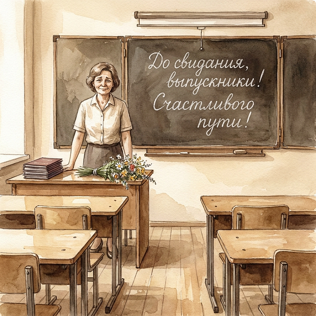 Открытка на выпускной 
