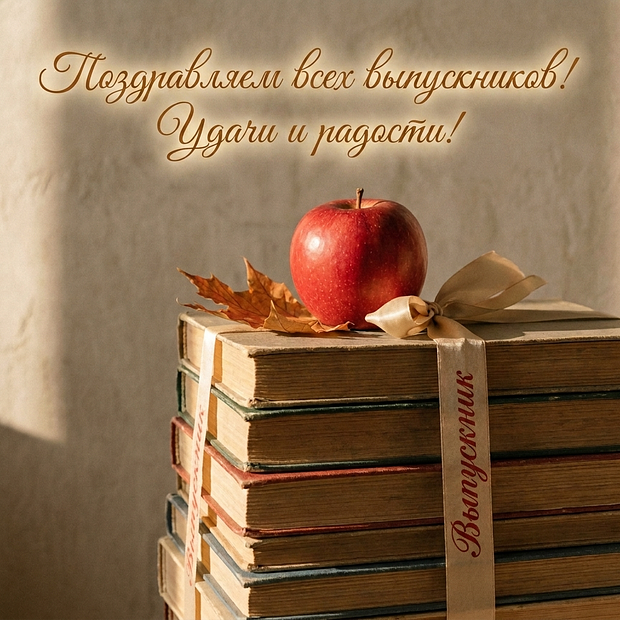 Открытка с душевными словами на выпускной
