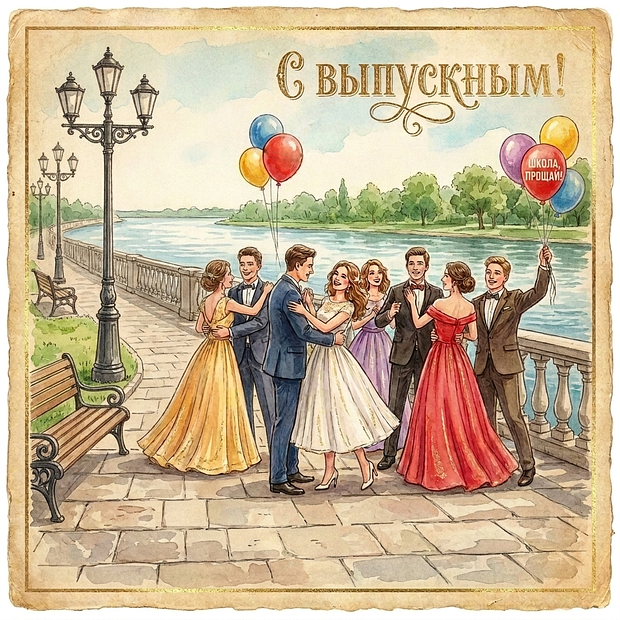 Открытка для выпускников

