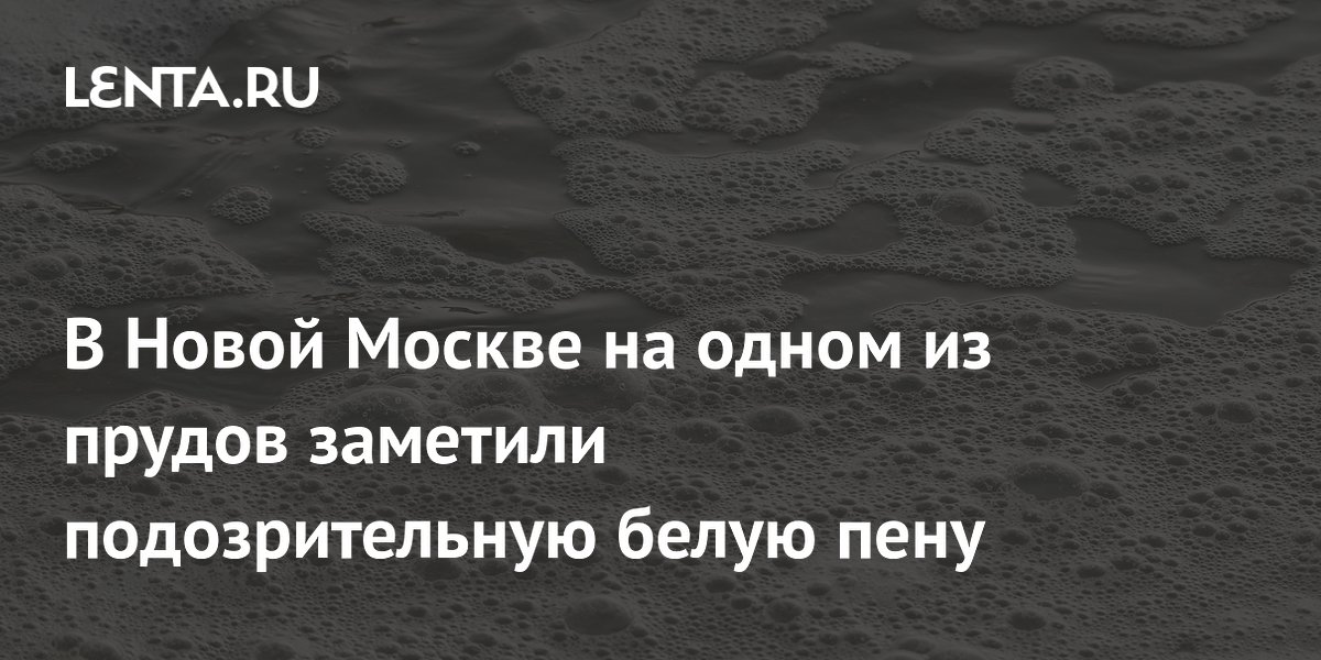 В Новой Москве на одном из прудов заметили подозрительную белую пену