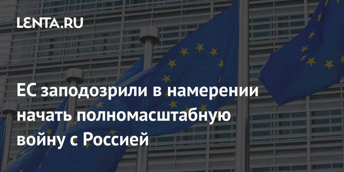 ЕС заподозрили в намерении начать полномасштабную войну с Россией