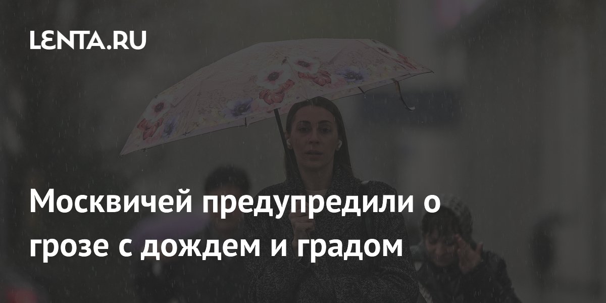 Москвичей предупредили о грозе с дождем и градом