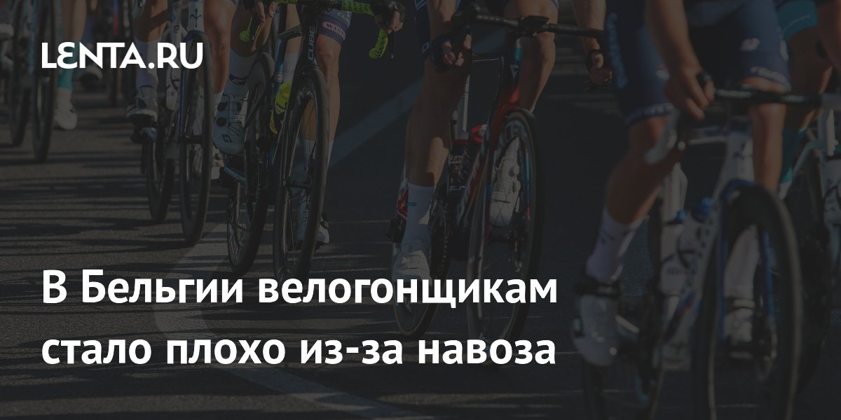 В Бельгии велогонщикам стало плохо из-за навоза