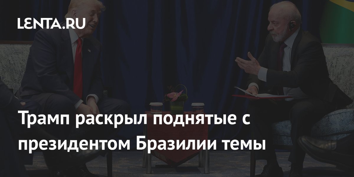 Трамп раскрыл поднятые с президентом Бразилии темы