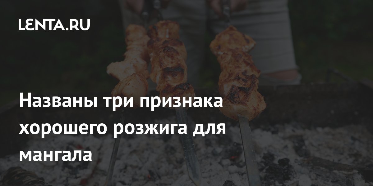 Названы три признака хорошего розжига для мангала