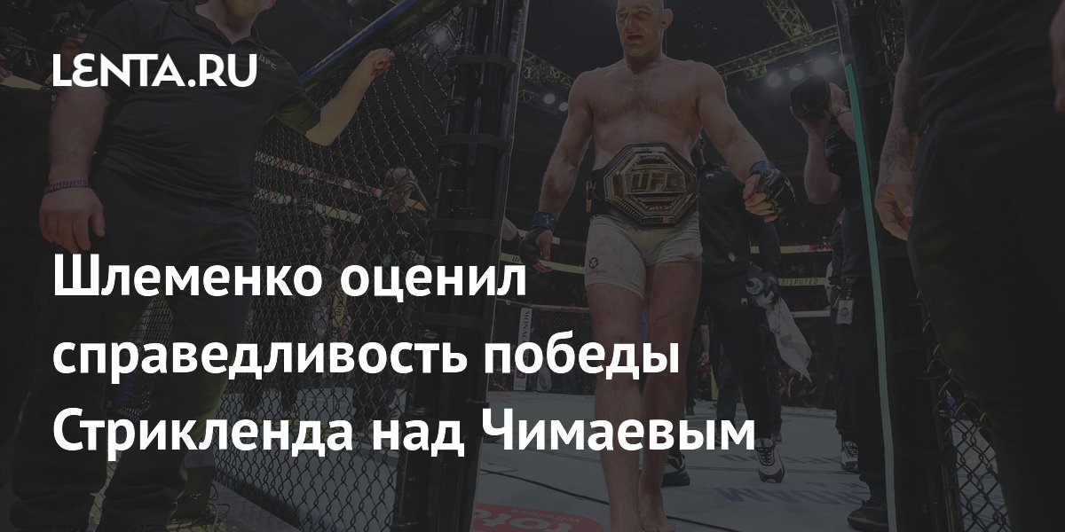 Шлеменко оценил справедливость победы Стрикленда над Чимаевым