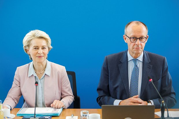 Урсула фон дер Ляйен и Фридрих Мерц