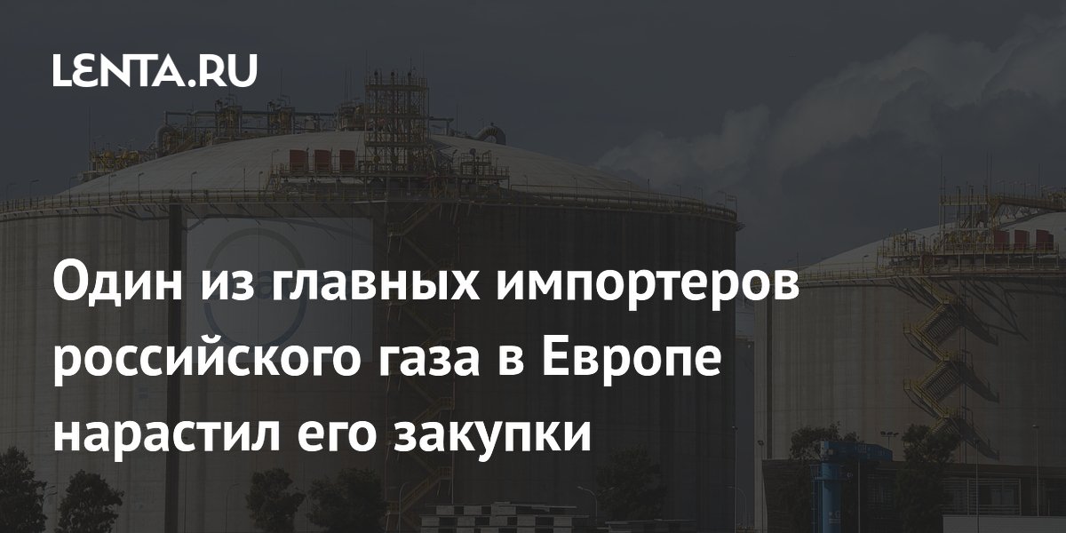 Один из главных импортеров российского газа в Европе нарастил его закупки