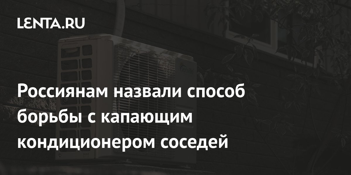 Россиянам назвали способ борьбы с капающим кондиционером соседей