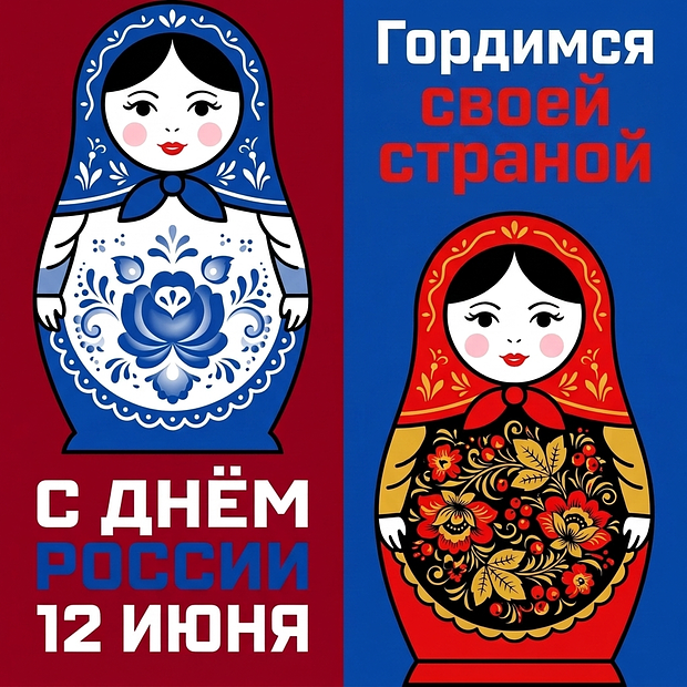 Скачать бесплатно открытку на День России
