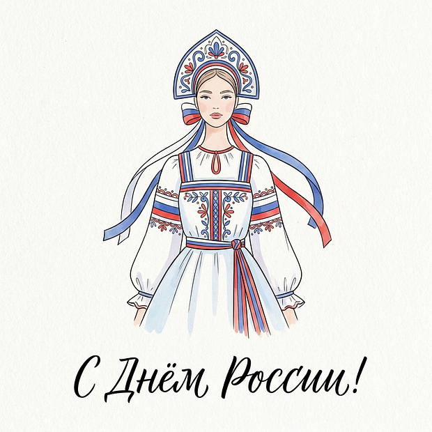 Скачать открытку на День России

