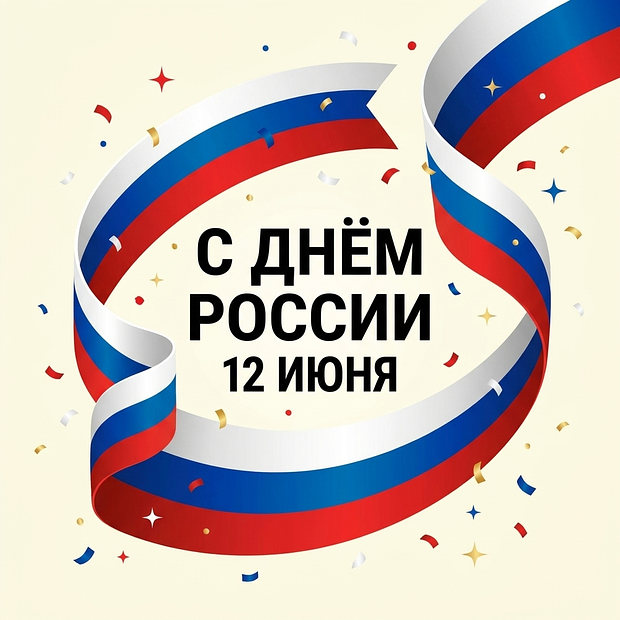 Красивая открытка на День России
