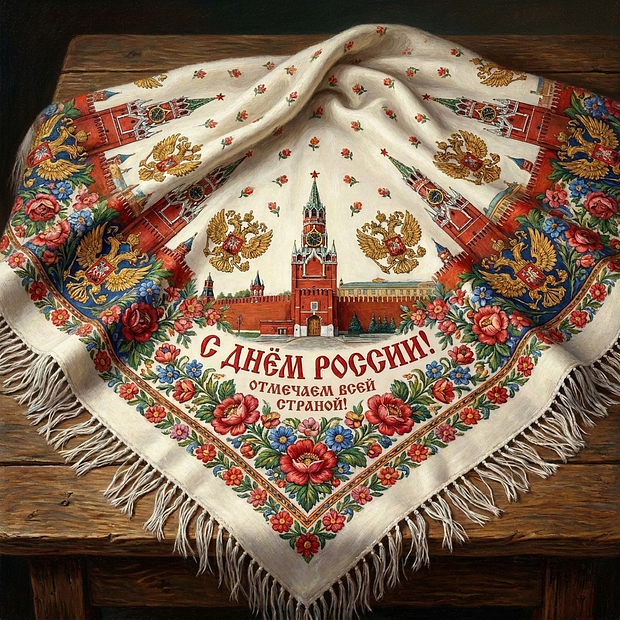 Скачать бесплатно открытку на День России
