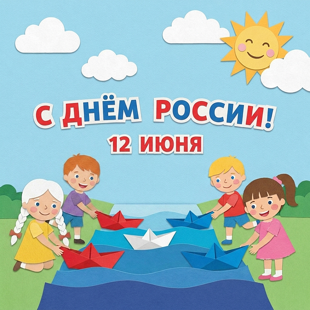 Скачать открытку на День России

