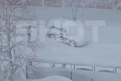На российский регион обрушилась рекордная снежная буря