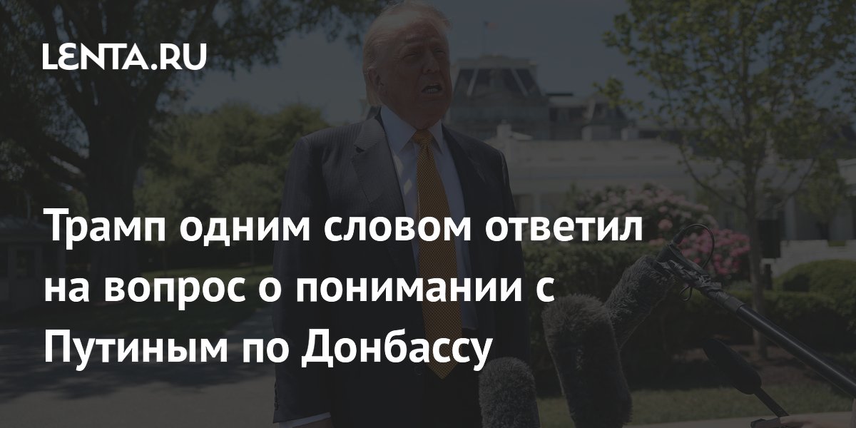 Трамп одним словом ответил на вопрос о понимании с Путиным по Донбассу