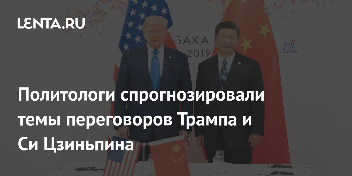 Политологи спрогнозировали темы переговоров Трампа и Си Цзиньпина