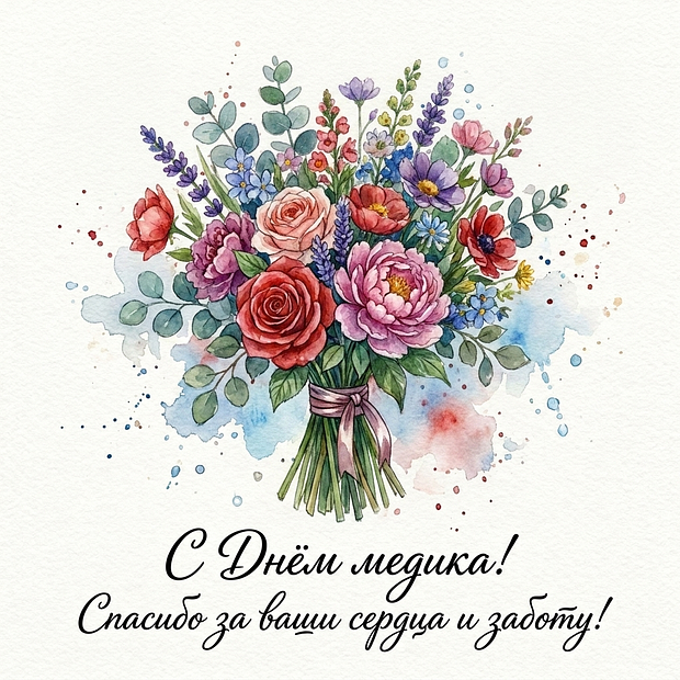 Открытка на День медика


