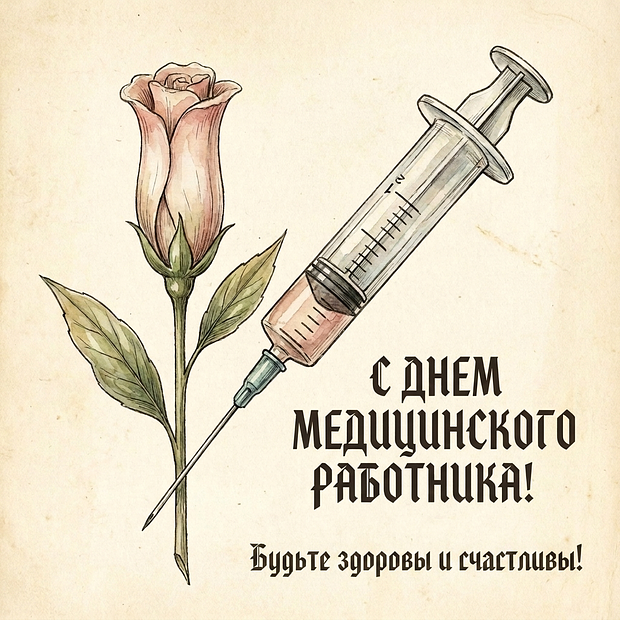 Скачать бесплатно открытку с Днем медика
