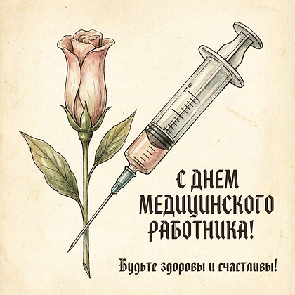 Открытка с Днем медика