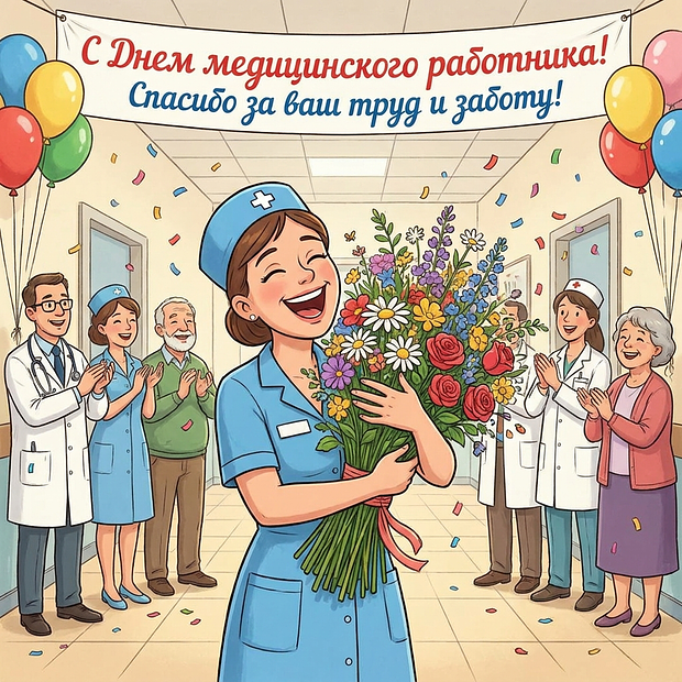 Скачать открытку с Днем медика