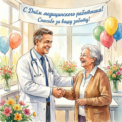 Открытка на День медика