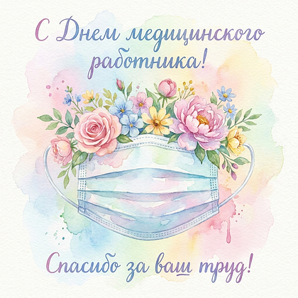 Красивая открытка с Днем медика