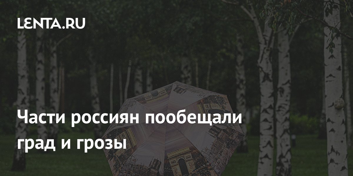 Части россиян пообещали град и грозы