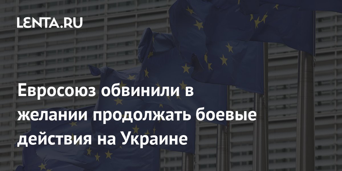 Евросоюз обвинили в желании продолжать боевые действия на Украине