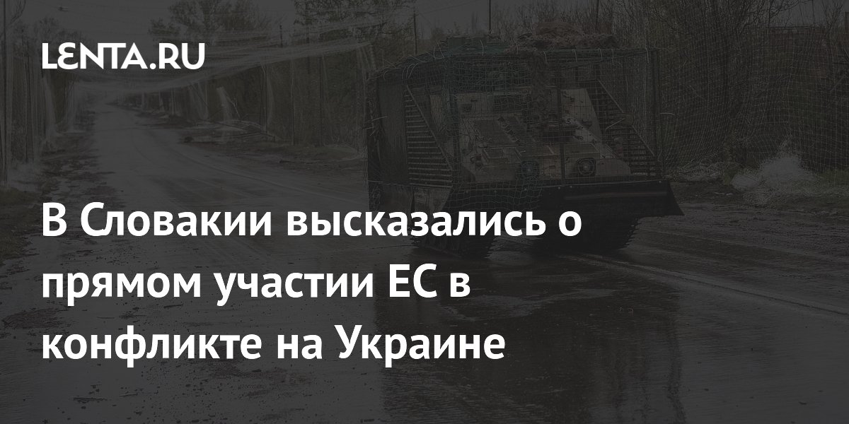В Словакии высказались о прямом участии ЕС в конфликте на Украине