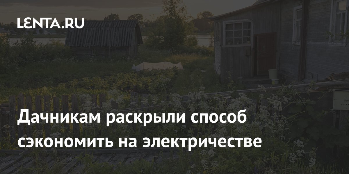 Дачникам раскрыли способ сэкономить на электричестве