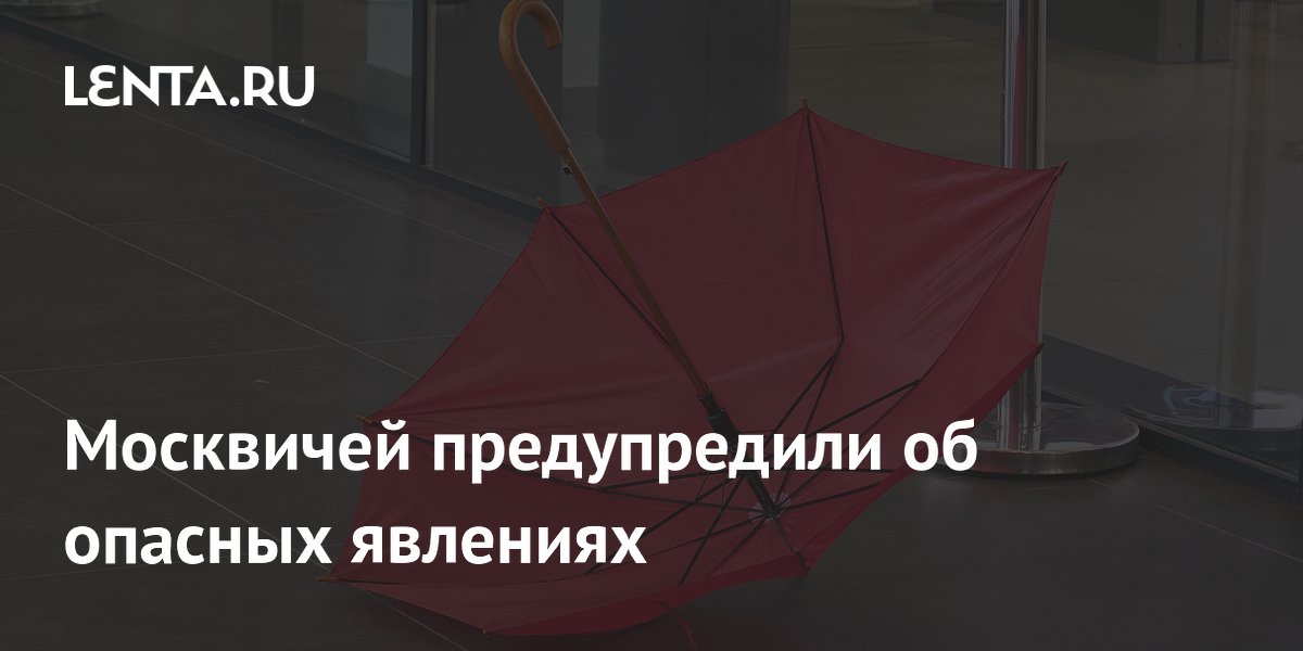Москвичей предупредили об опасных явлениях