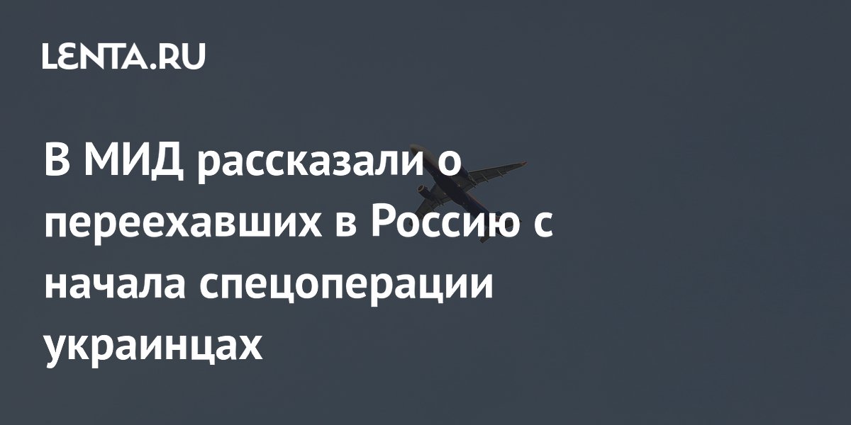 В МИД рассказали о переехавших в Россию с начала спецоперации украинцах