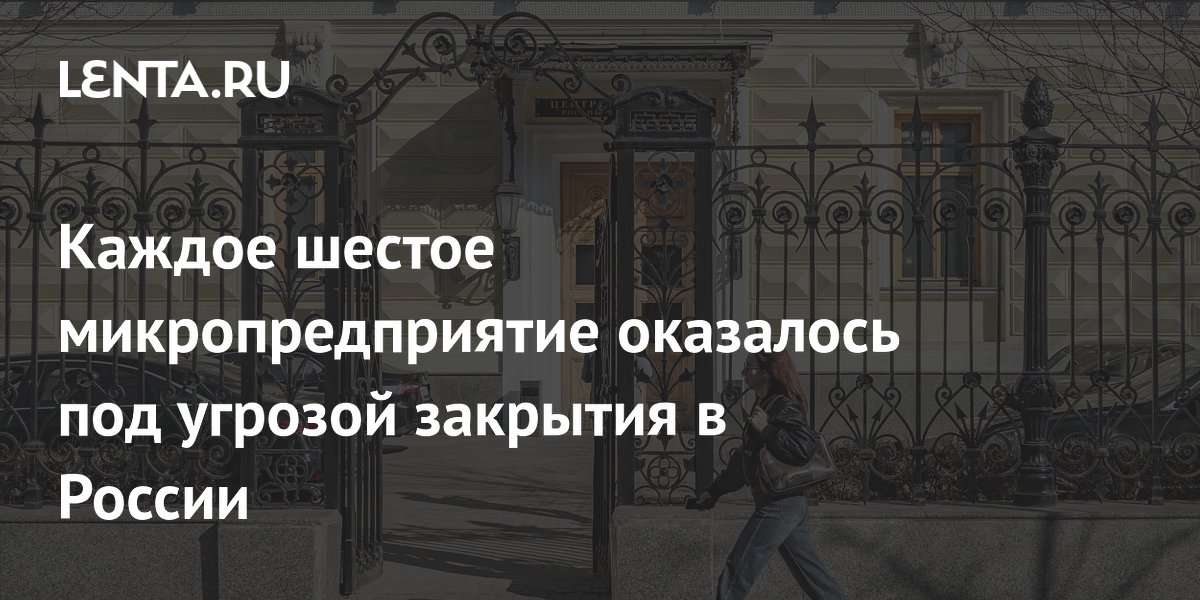 Каждое шестое микропредприятие оказалось под угрозой закрытия в России