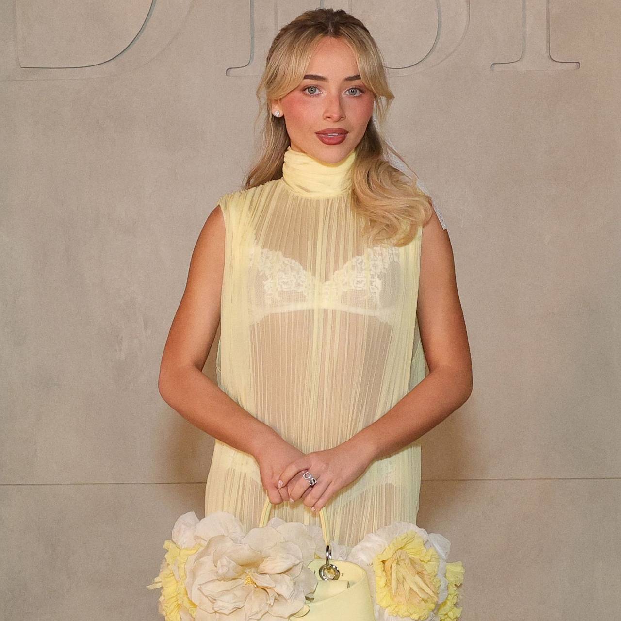 Популярная певица в прозрачном платье пришла на показ Dior