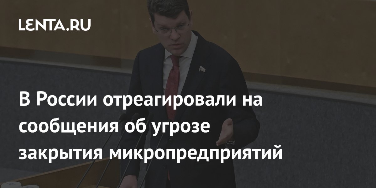 В России отреагировали на сообщения об угрозе закрытия микропредприятий