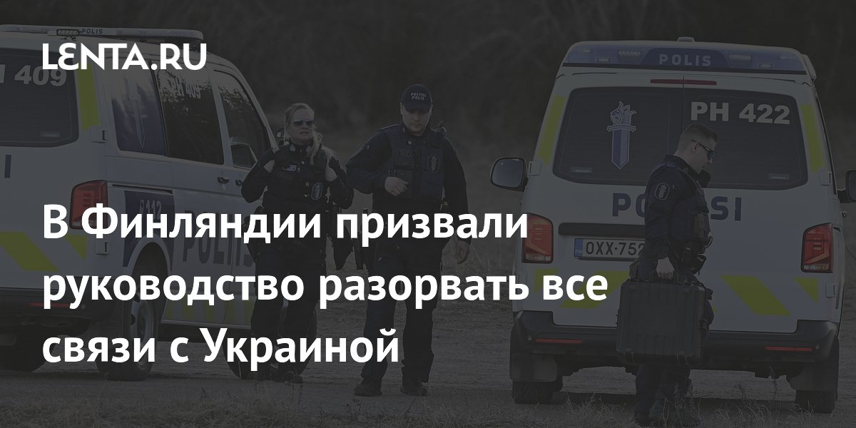 В Финляндии призвали руководство разорвать все связи с Украиной
