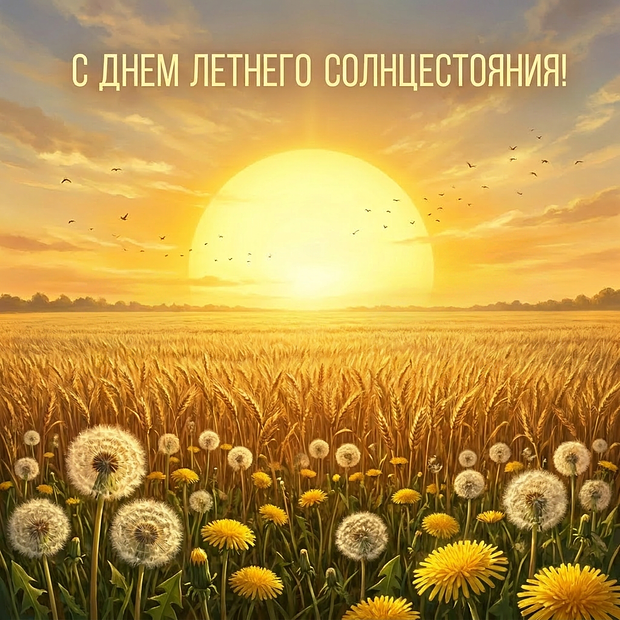 Открытка с днем летнего солнцестояния