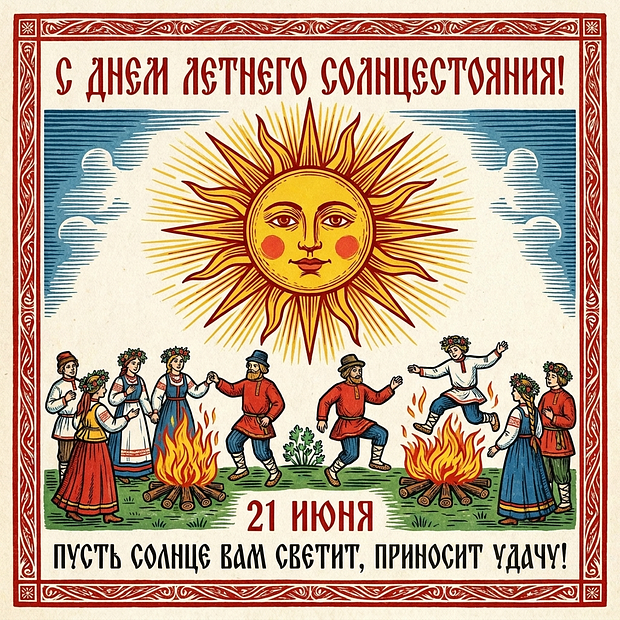Скачать открытку с днем летнего солнцестояния