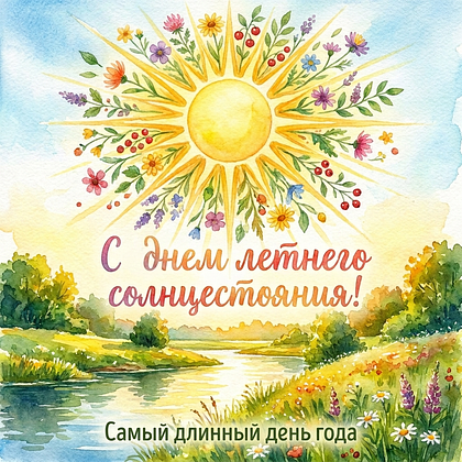 Иллюстрация к дню летнего солнцестояния