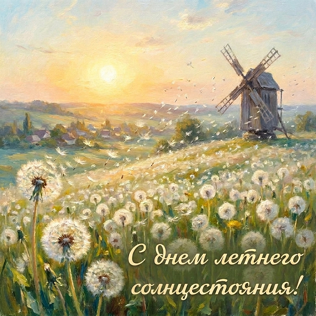 Бесплатная открытка с днем летнего солнцестояния