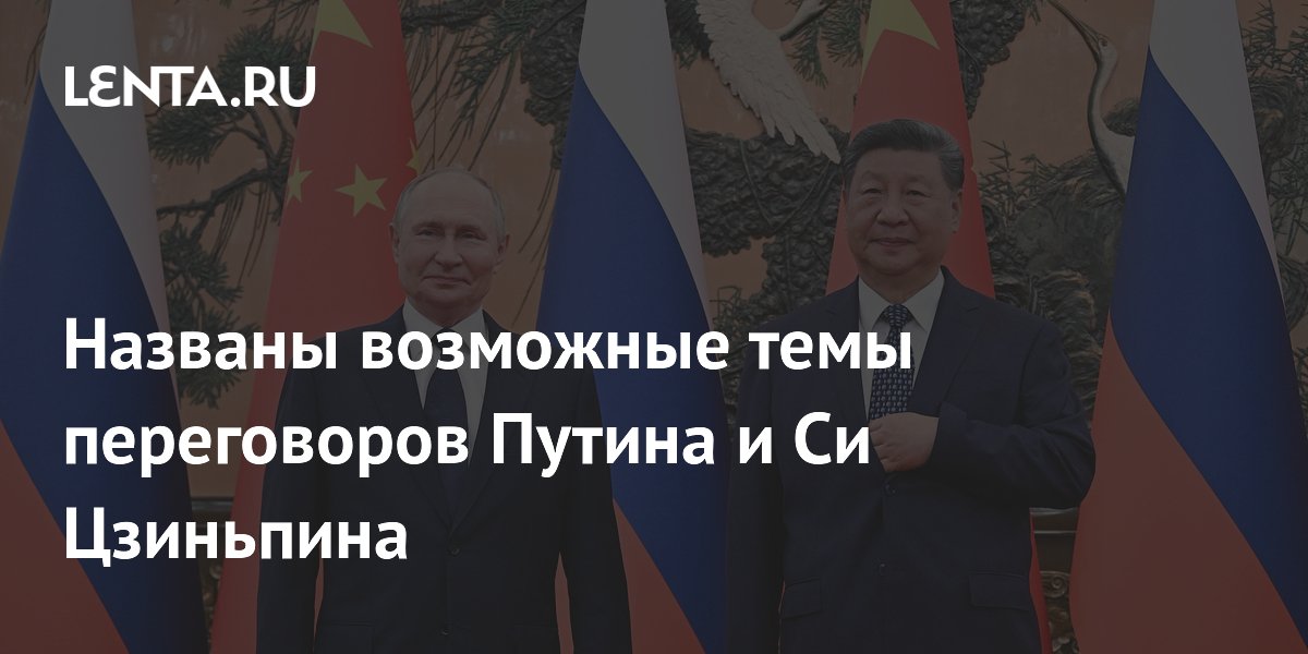 Названы возможные темы переговоров Путина и Си Цзиньпина