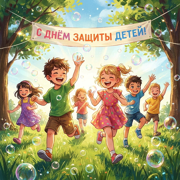 Красивая картинка на День защиты детей

