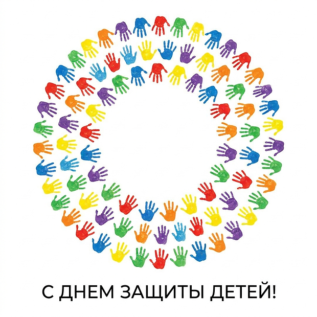 Картинка с поздравлением на День защиты детей

