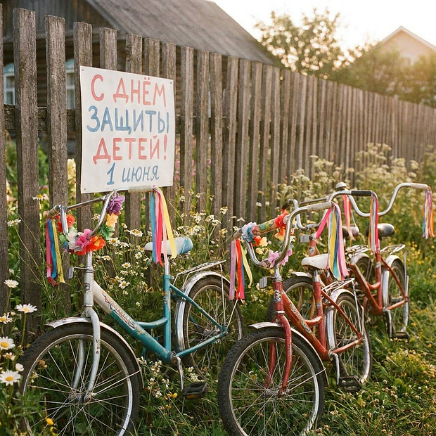 Открытка с поздравлением на День защиты детей
