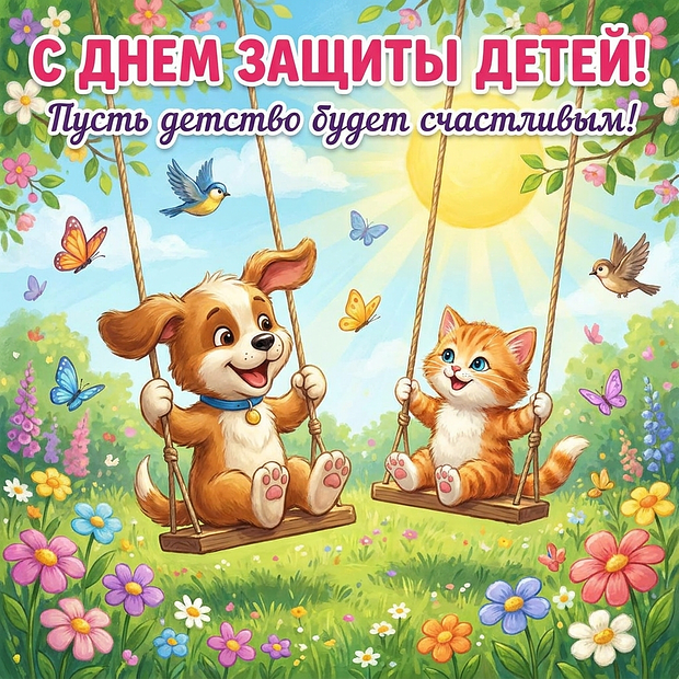 Скачать открытку на День защиты детей
